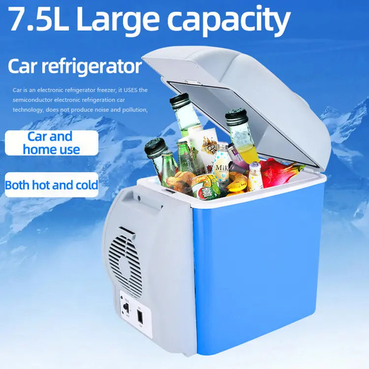 7.5L Portable Car Refrigerator – Dual-Purpose Hot & Cold Box for Car and Home