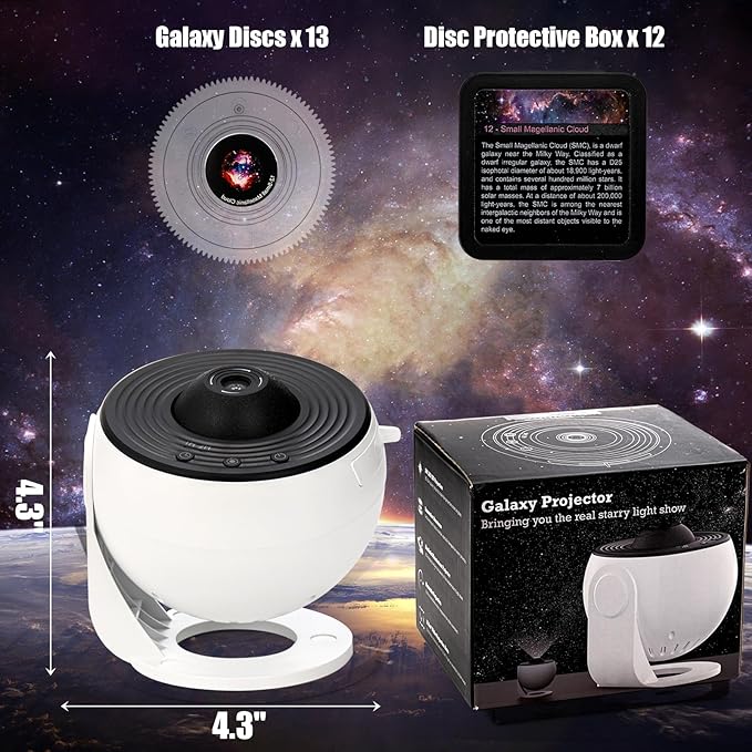 Galaxy Star Projector Planetarium Night Light – Space Projection Lamp