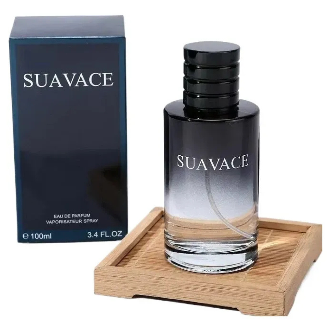 SAUVACE Premium Fragrance – Elegant Black & Clear Perfume Bottle