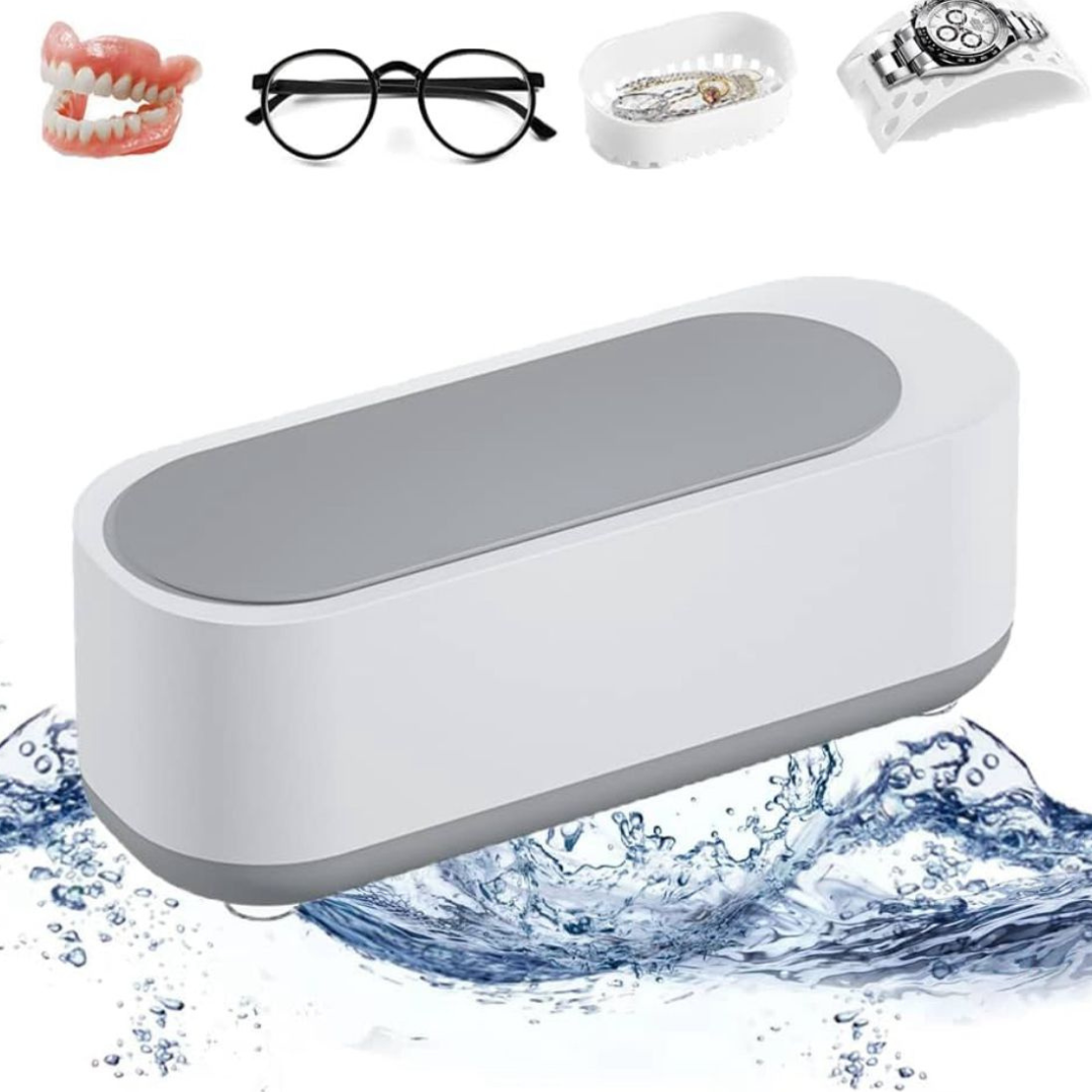 Ultrasonic Glasses Cleaner with Cleaning Tank – Compact Cleaning Machine for Eyeglasses, Watches & Small Accessories