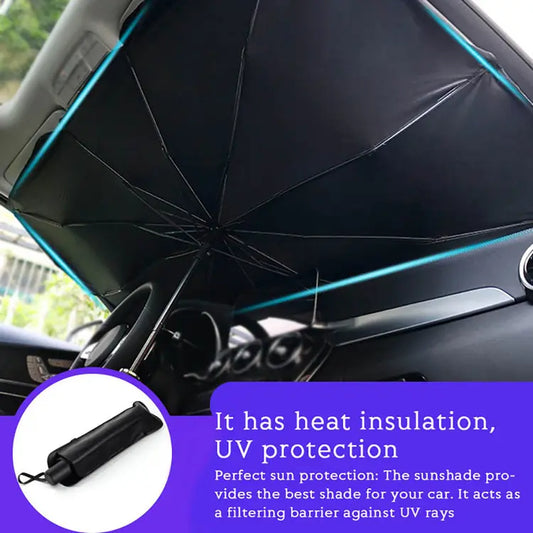 Foldable Umbrella Car Windshield Sunshade – UV Ray Blocking Sun Protector
