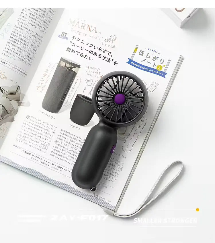 Portable Handheld Mini Fan – Compact Personal Cooling Fan with Wrist Strap