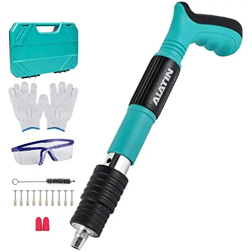 ALATIN Pneumatic Air Tool Kit | Complete Set with Case, Safety Gloves, Goggles & Attachment Bits