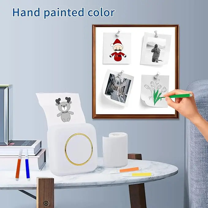 Portable Bluetooth Mini Printer – Wireless Photo & Note Printer for Phone
