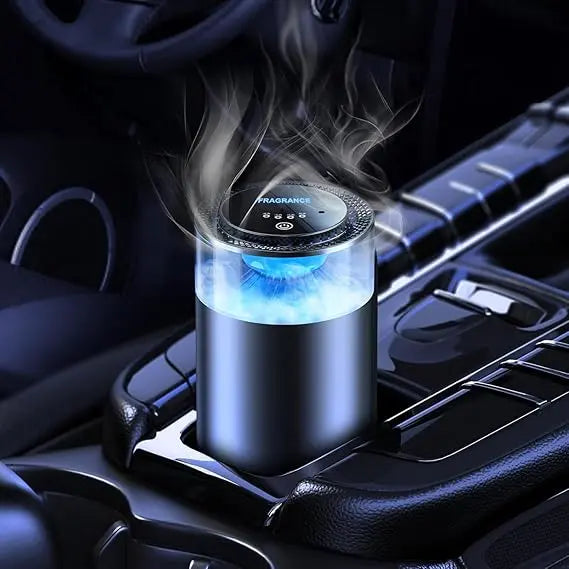 Car Fragrance Diffuser with Blue Ambient Light – Electric Car Aroma Air Freshener