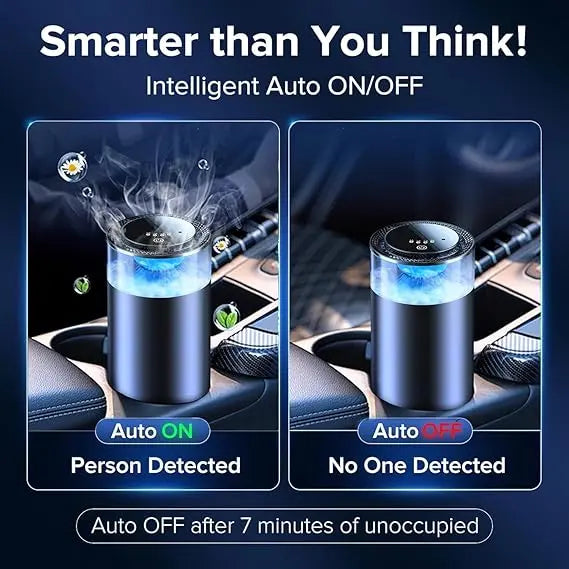 Car Fragrance Diffuser with Blue Ambient Light – Electric Car Aroma Air Freshener