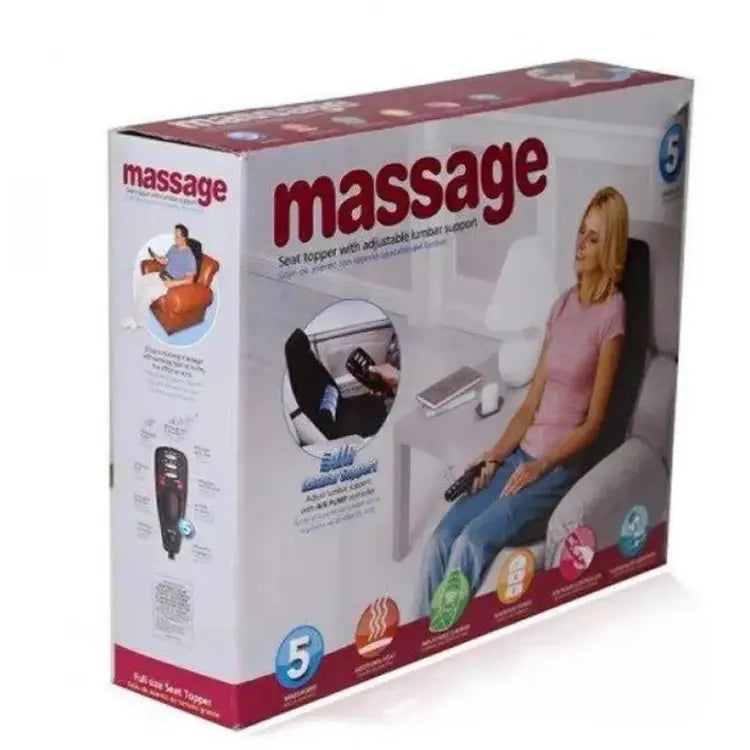 Full-Size Massage Seat Cushion with Soothing Heat – Electric Massage Seat Topper