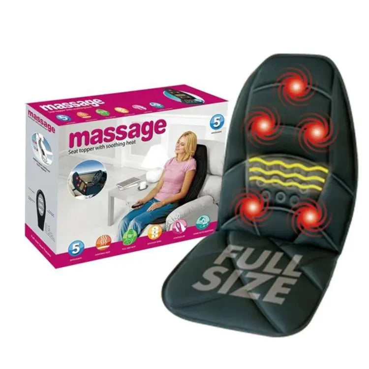 Full-Size Massage Seat Cushion with Soothing Heat – Electric Massage Seat Topper