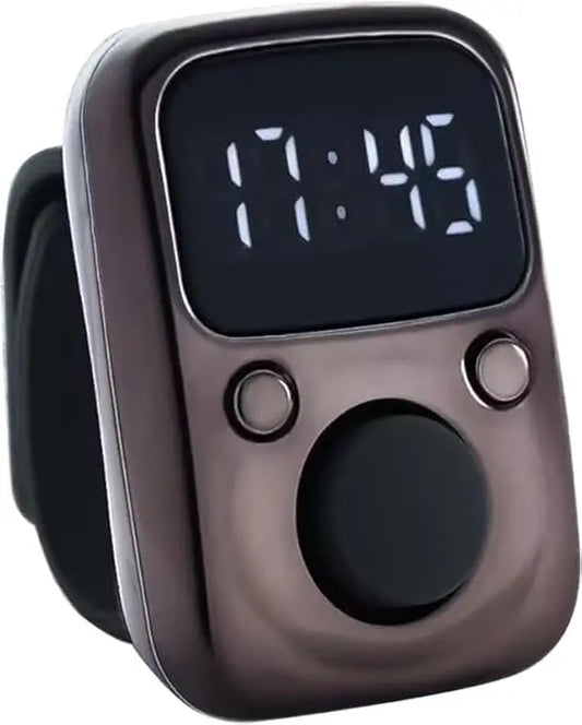 Digital Finger Tasbeeh Counter with Time Display – Electronic Dhikr Counter Ring
