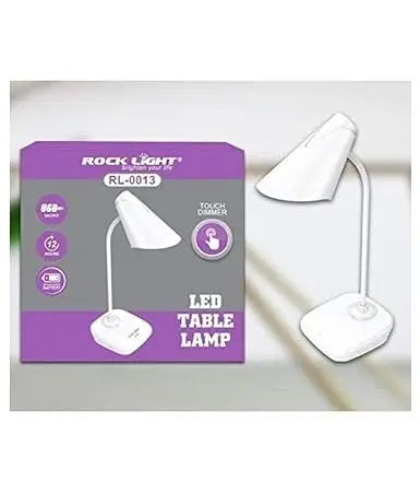 Adjustable LED desk lamp with touch dimmer control and rechargeable battery. Shop online across UAE.
