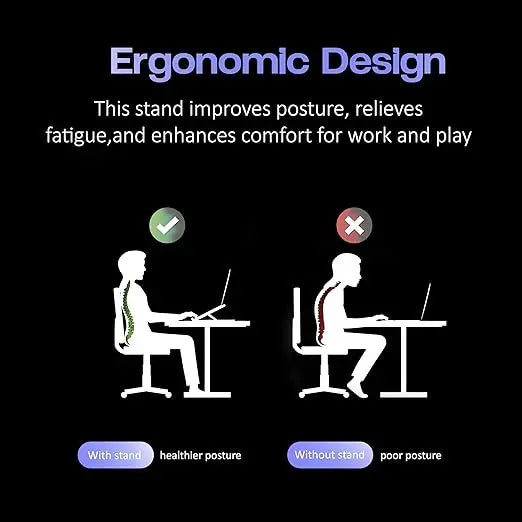 Foldable Adjustable Laptop Stand | Portable Ergonomic Notebook Holder for Desk