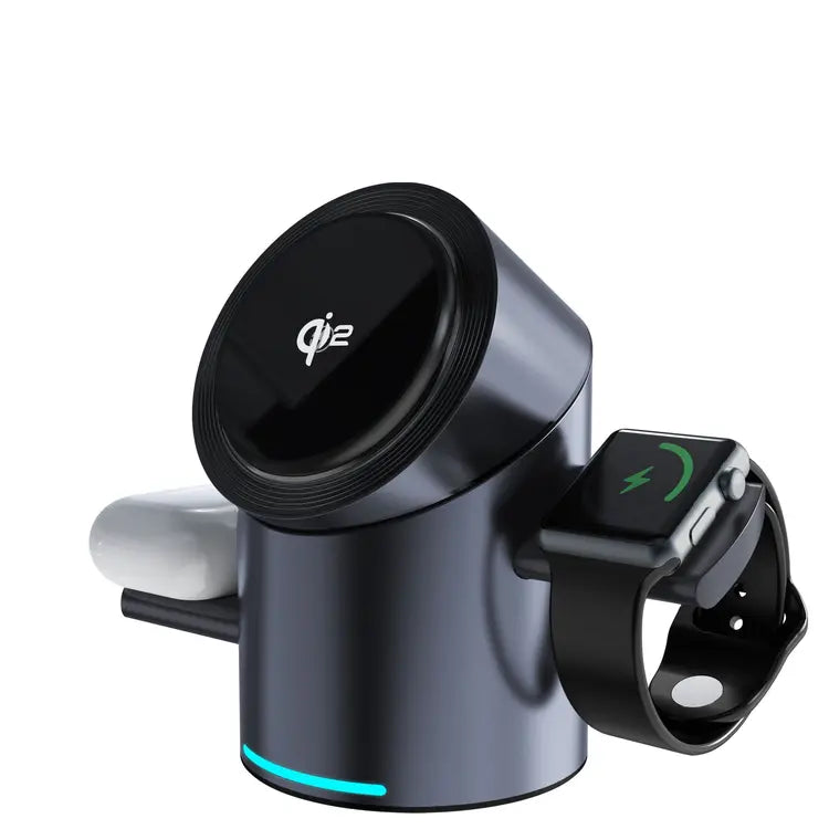 3-in-1 Wireless Charging Station for Phone & Smartwatch | Magnetic Charging Stand