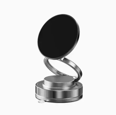 Magnetic Car Phone Mount with Suction Base – Rotating Dashboard & Windshield Holder
