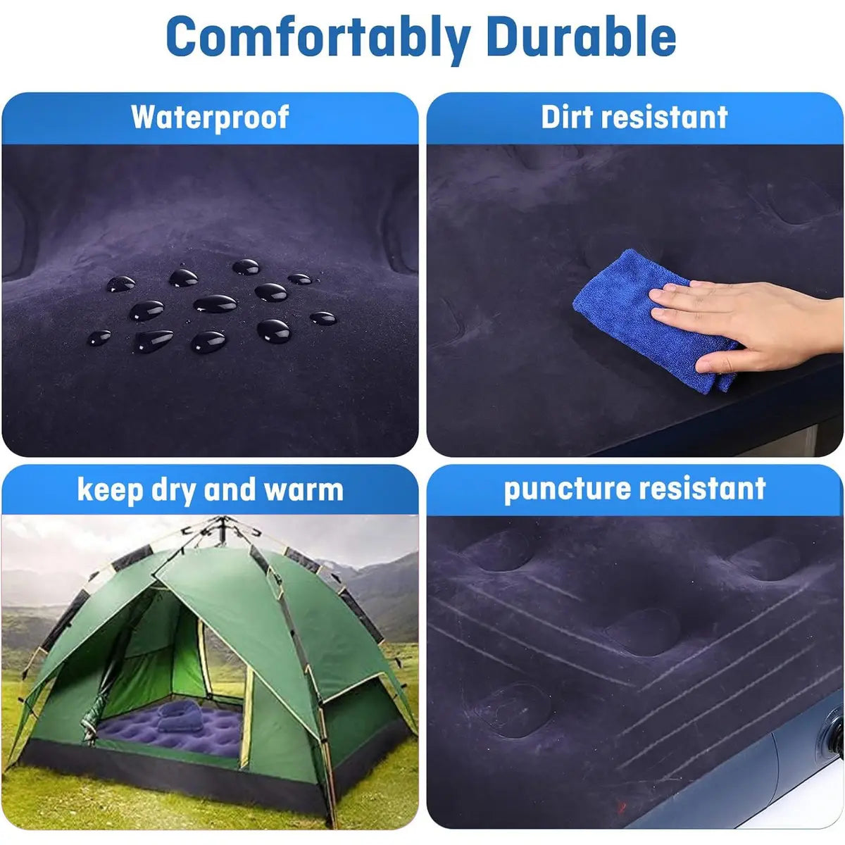 Flocked inflatable air mattress for camping & road trips. Easy to clean, built to last. Shop online across UAE.