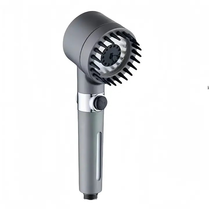 High Pressure Booster Shower Head | 3-Position Spray Adjustment with Water-Saving Stop Button