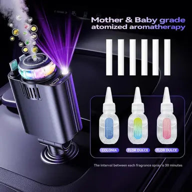 Car Aromatherapy Diffuser & Purple Light Air Freshener – UAE