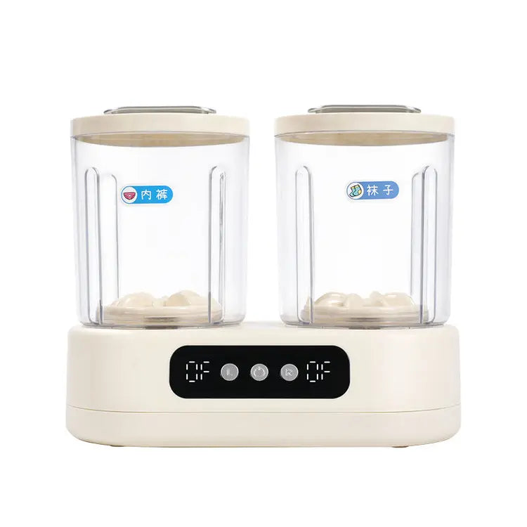 Compact Dual-Tub Mini Washing Machine – Separate Wash for Underwear & Socks
