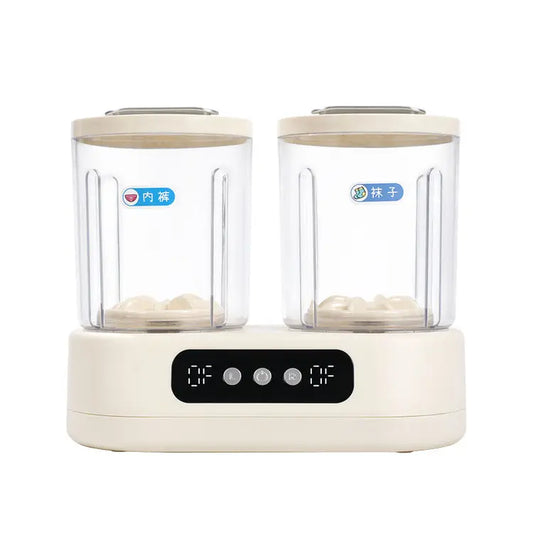 Compact Dual-Tub Mini Washing Machine – Separate Wash for Underwear & Socks