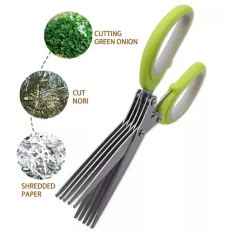 Multi-Blade Herb Scissors – Green Onion & Kitchen Herb Cutter