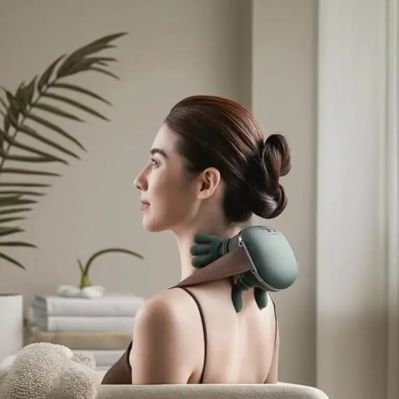 Electric Neck & Shoulder Massager – Wearable Wraparound Massage Device with Strap