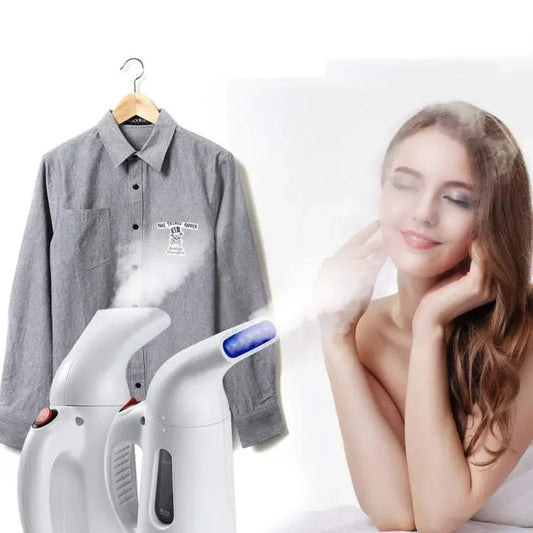 Handheld Garment Steamer with Fabric Brush – Portable Wrinkle Remover for Clothes