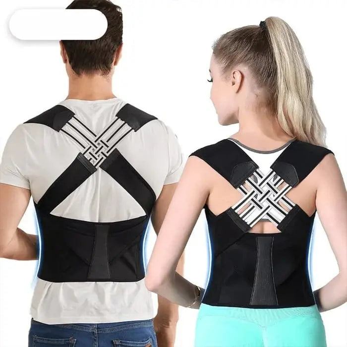 Adjustable Posture Corrector Back Support Belt for Men – Cross-Back Shoulder & Upper Body Support