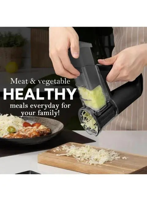 Handheld Rotary Cheese & Vegetable Grater – Manual Hand Crank Shredder