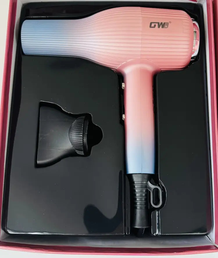 GWE Gradient Hair Dryer with Concentrator Nozzle – Pink & Blue
