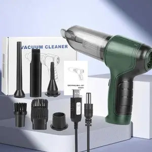 Handheld Cordless Vacuum Cleaner with Multiple Attachments | USB Rechargeable Mini Vacuum for Car & Home
