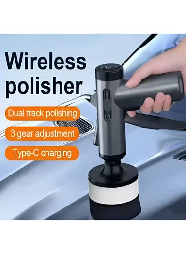 Wireless Car Polisher – Cordless Dual Track Buffer with 3-Gear Speed & Type-C Charging