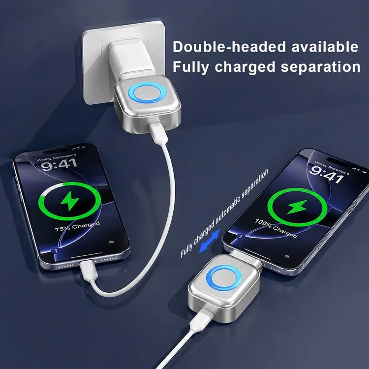 Dual-Head Magnetic Charging Adapter with Automatic Charge Separation