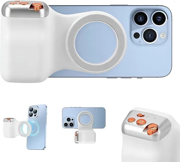 Magnetic Phone Cooling Fan with Adjustable Clip & LED Ring – Mobile Gaming Accessory