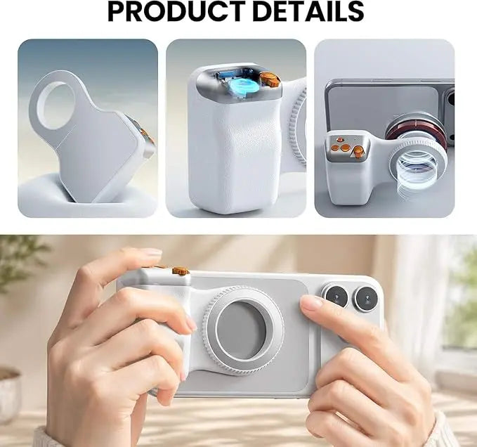 Magnetic Phone Cooling Fan with Adjustable Clip & LED Ring – Mobile Gaming Accessory