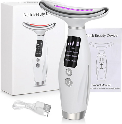 7-in-1 Electric Facial Massager – Sonic Vibration Face & Neck Beauty Tool