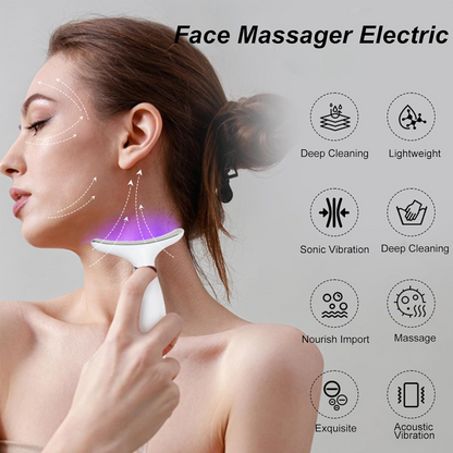 7-in-1 Electric Facial Massager – Sonic Vibration Face & Neck Beauty Tool