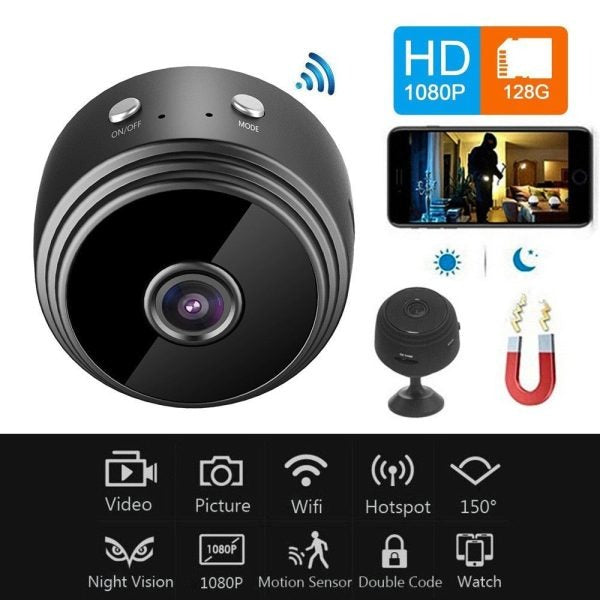 A9 Mini WiFi Security Camera Full HD 1080P with Night Vision & Motion Detection