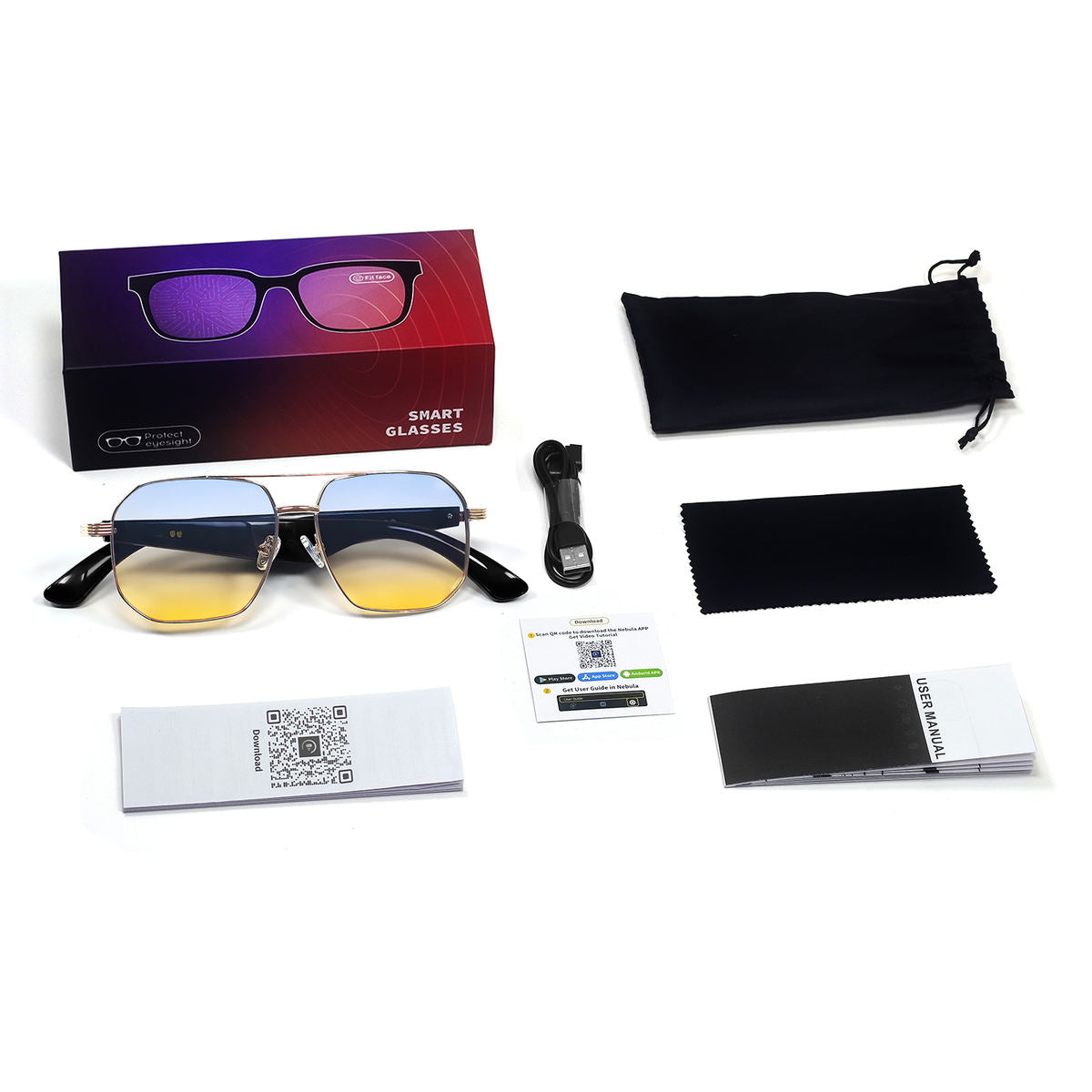 AI Smart Translation Glasses with Audio & App Support | Portable Language Assistant