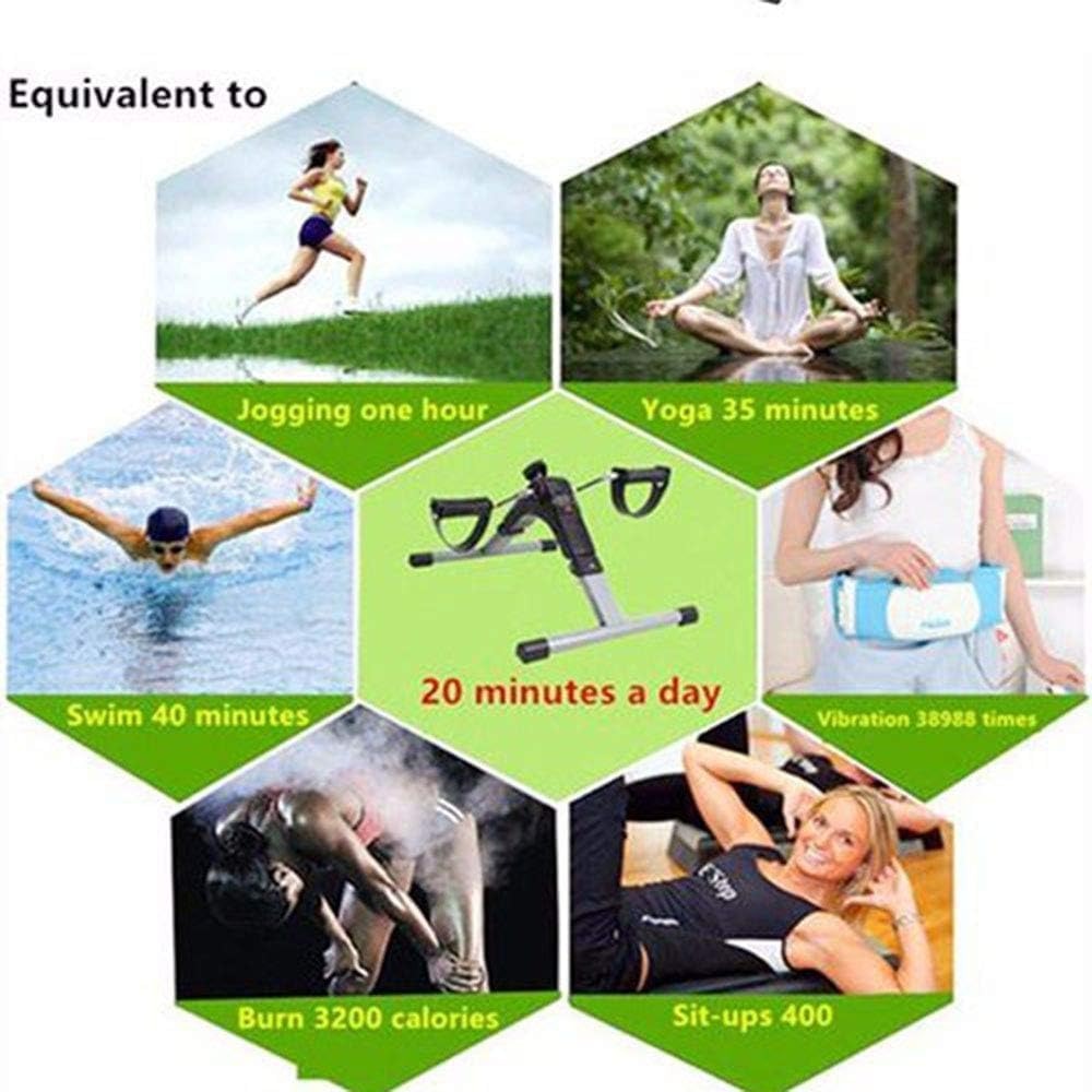 Mini Pedal Exerciser with Digital Display – Portable Arm & Leg Cycle Trainer