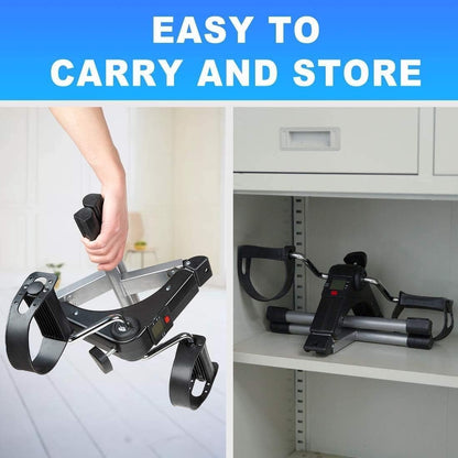Mini Pedal Exerciser with Digital Display – Portable Arm & Leg Cycle Trainer