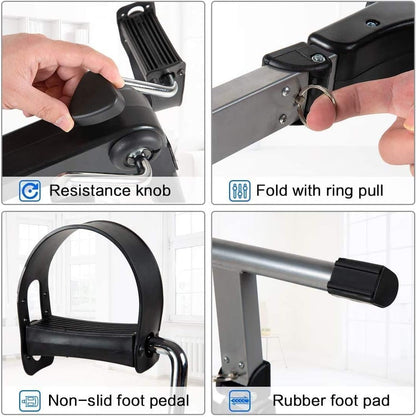 Mini Pedal Exerciser with Digital Display – Portable Arm & Leg Cycle Trainer