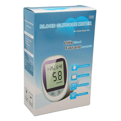 Blood Glucose Meter – No-Code Blood Sugar Testing Meter with Large Screen