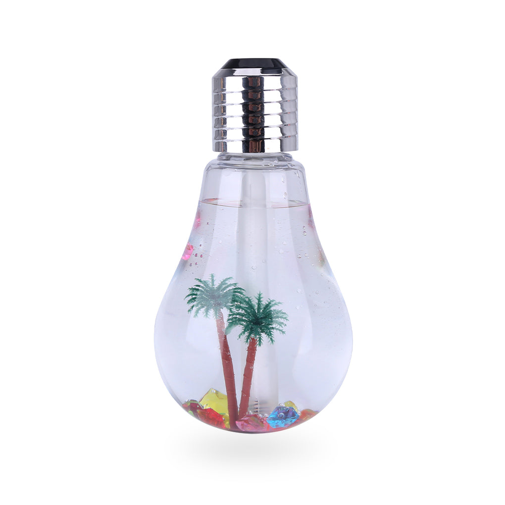 Bulb Humidifier | Lamp-Shaped LED Night Light with Large Fog Volume & Mini Terrarium Design