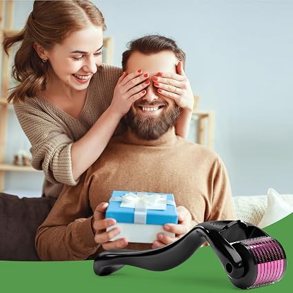 Derma Roller for Scalp & Beard Care – Manual Microneedling Roller for Men