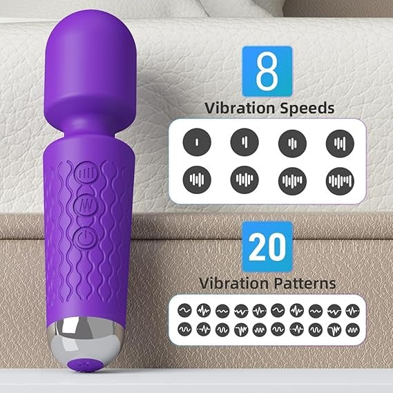 Electric Body Massager – 8 Vibration Speeds & 20 Massage Patterns | Rechargeable Handheld Massager
