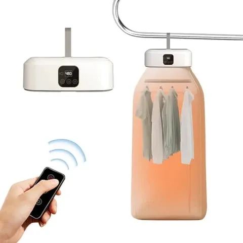 Hanging Electric Clothes Dryer | Portable Wardrobe Drying Cabinet with Remote & Digital Display