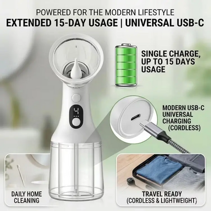 Electric Ear Cleaner with 4 Modes & Adjustable Pressure – Digital Ear Cleaning Rinse Device