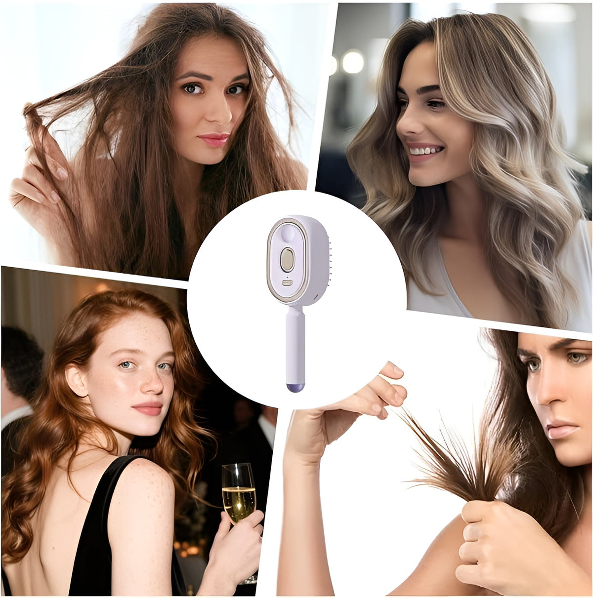 Electric Air Cushion Hair Comb & Scalp Massager – Portable Hair Care Brush