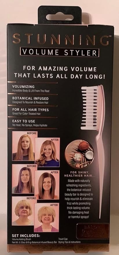 Stunning Volume Styler Hair Volumizing Brush – Root-Lifting Hair Styling Tool for All Hair Types