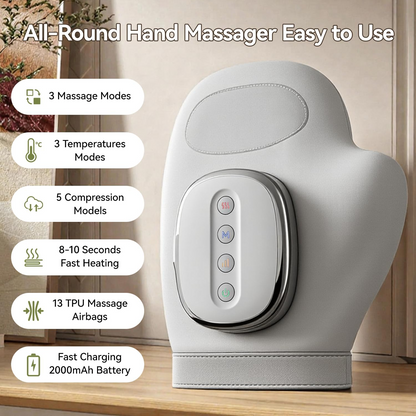 Smart Hand Massager with Heat & Compression – Rechargeable Hand Massage Glove