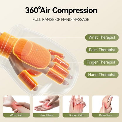 Smart Hand Massager with Heat & Compression – Rechargeable Hand Massage Glove